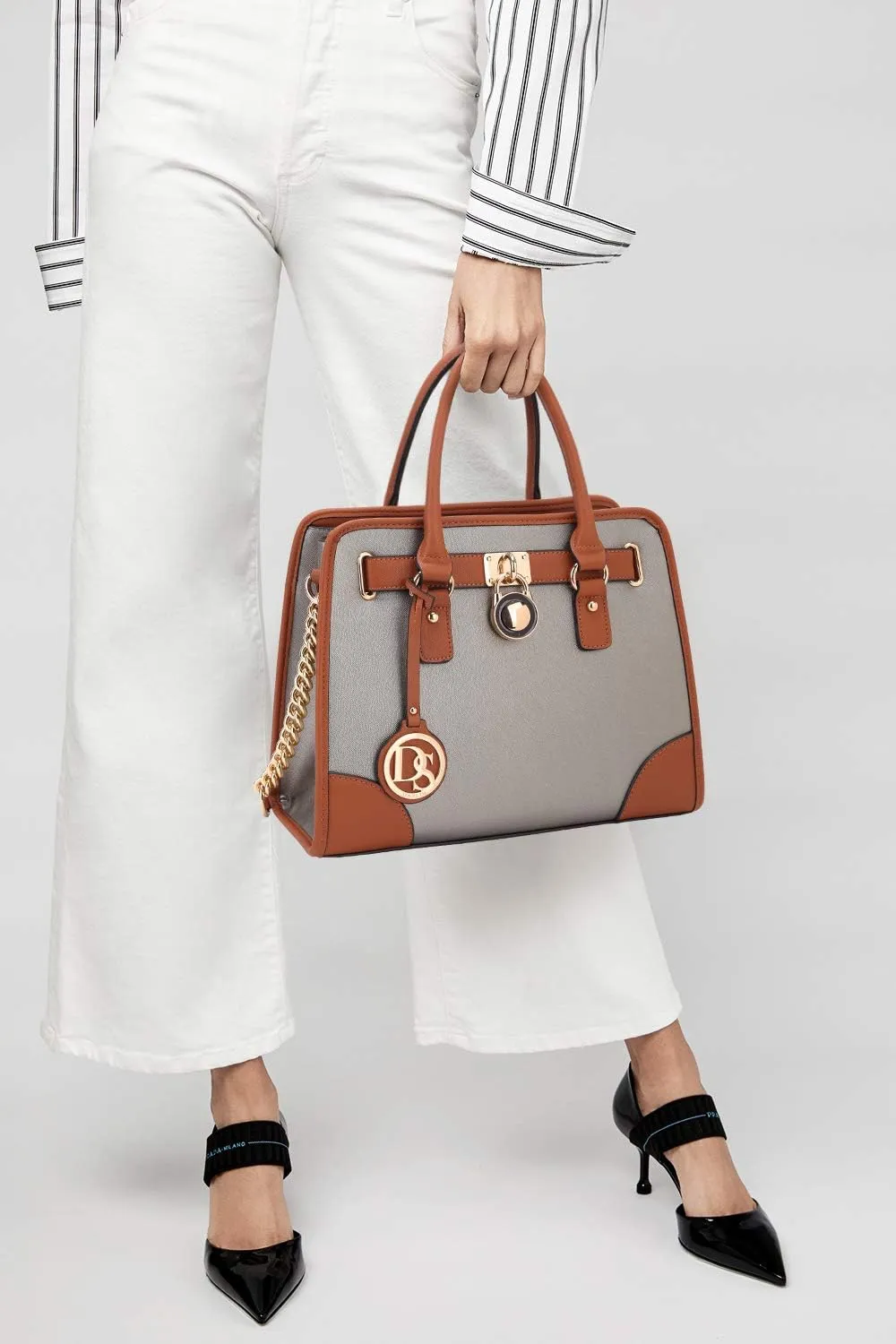 Dasein Women Handbags Top Handle Satchel Purse Shoulder Bag Hobo Bag Work Bag Set 2pcs