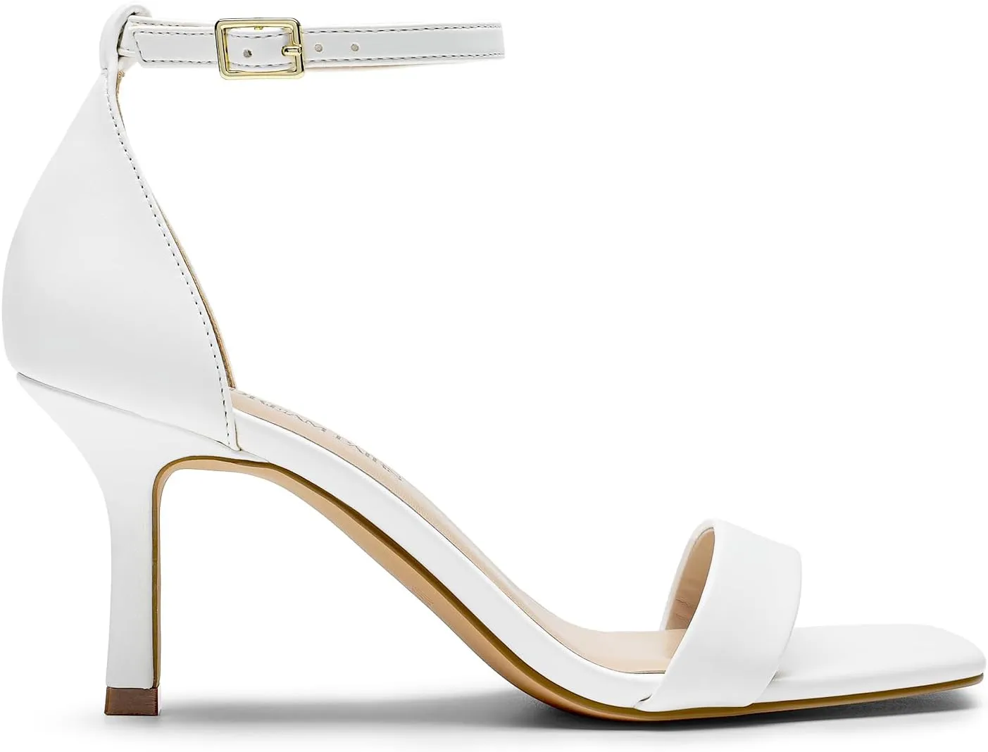 DREAM PAIRS Women's High Stilettos Open Square Toe Ankle Strap Heels Sexy Fashion Comfort Dress Shoes Wedding Bridal Pumps Heeled Sandals