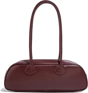 East West Le Teckel Handbag for Women Elegant Genuine Leather Shoulder Purse for Formal Events or Work