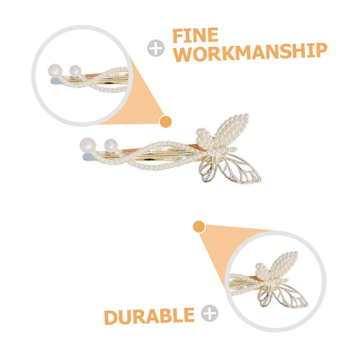 Elegant Camellia Pearl Hair Clips 4pcs Pearls Hair Side Clips for Wedding and Bridal