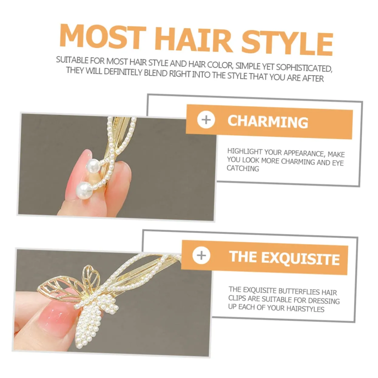 Elegant Camellia Pearl Hair Clips 4pcs Pearls Hair Side Clips for Wedding and Bridal