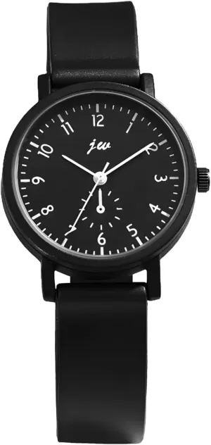 Elegant Korean Unisex Watches, Minimalist Black Dial, Alloy Case, Soft Pu Leather Strap, Ideal for Students, Office and Everyday Wear