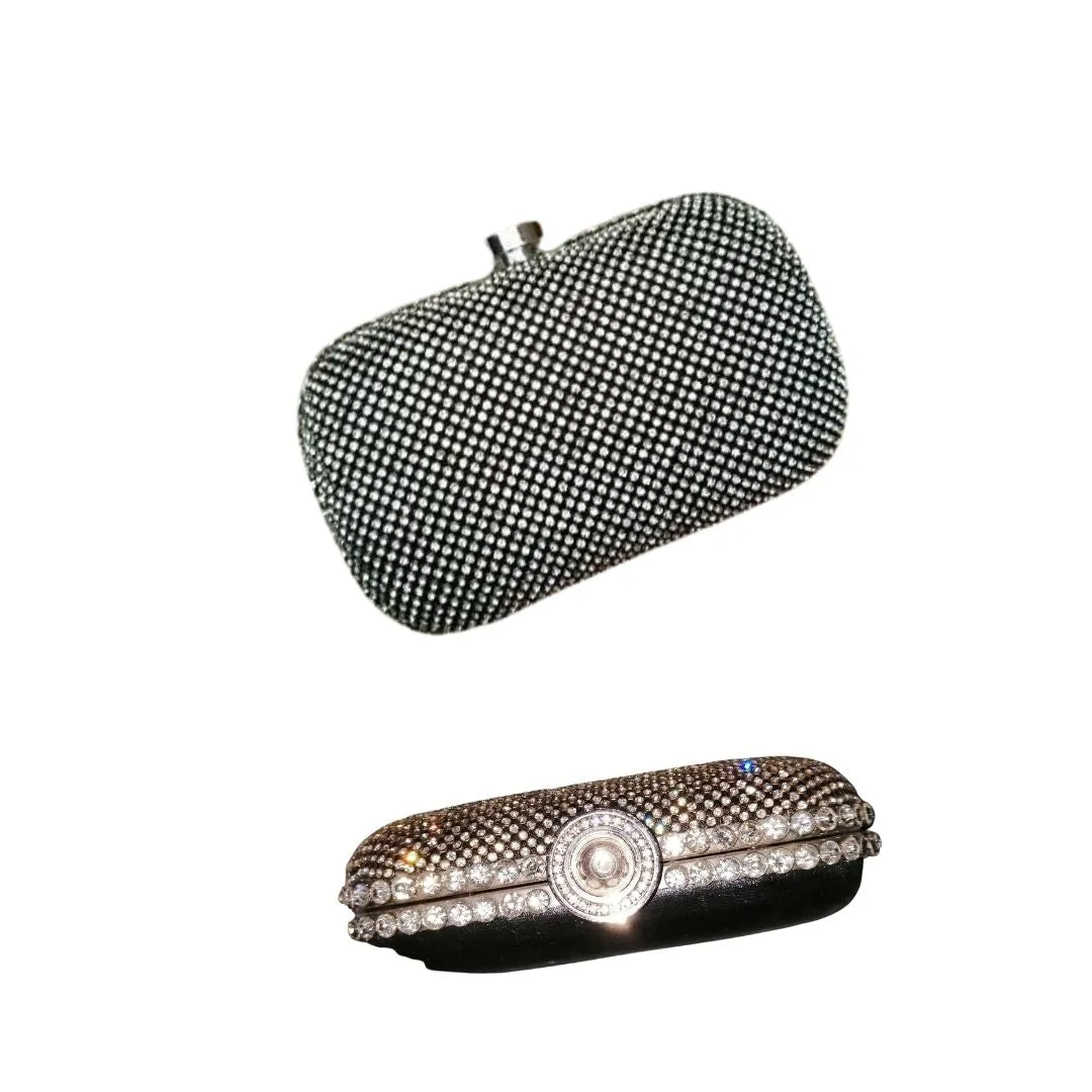 Elizabeth clutch bag with diamonds