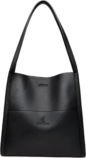 Ellniges]【Oversized Fashion Tote Women's Structured Shoulder Bag - PU Leather Mom Bag with 8 Pockets, Spacious Work Bag & Travel Companion (Modern Minimalist Design)
