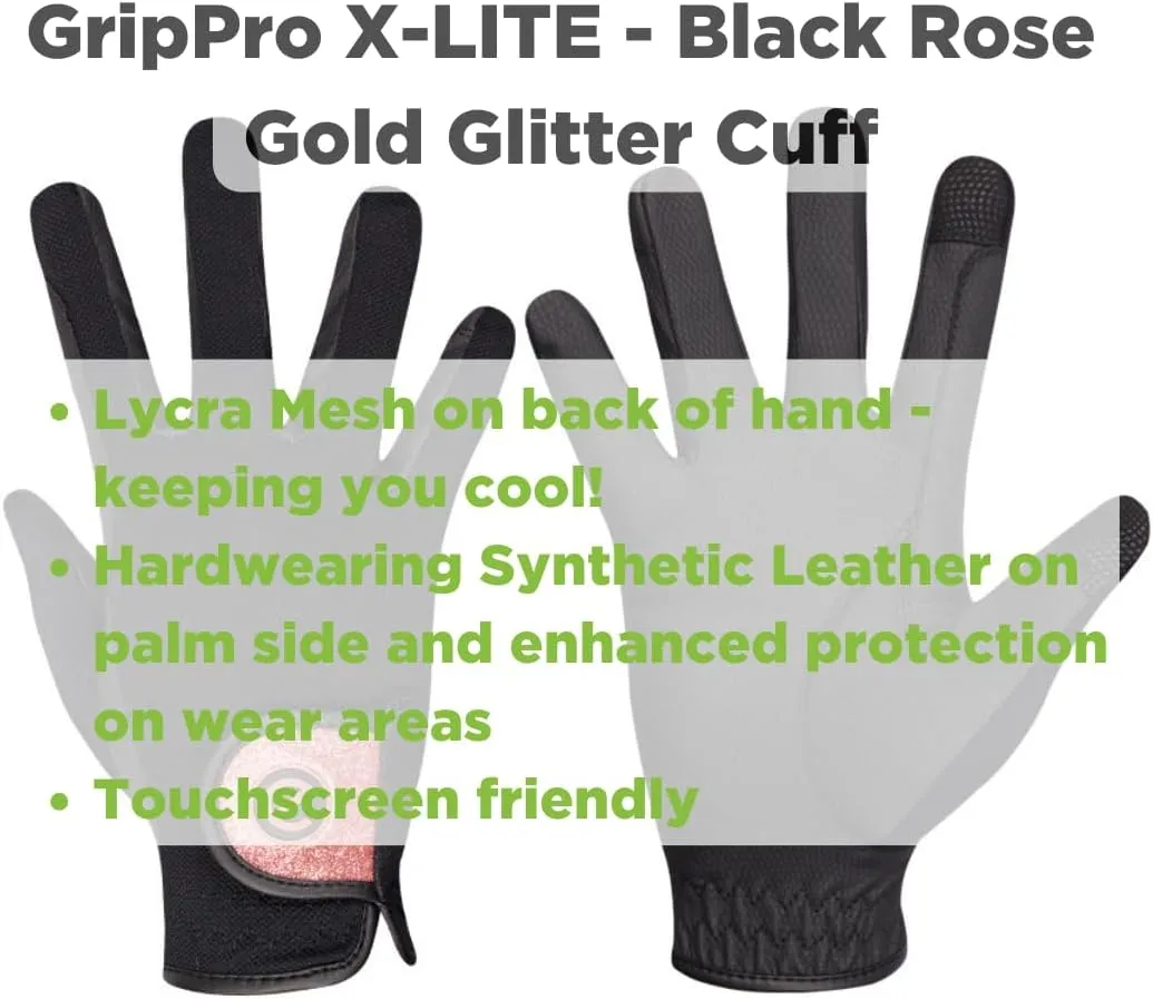 eQUEST GripPro X-LITE Horse Riding Gloves - Lightweight, Breathable, Grippy Non-Slip Material - Comfort Mesh Back - Touchscreen Gloves