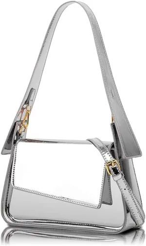Evening Bag for Women, Hobo Bag Clutch Y2K Shinny Purse Tote Handbag Shoulder Metallic Purse Crossbody