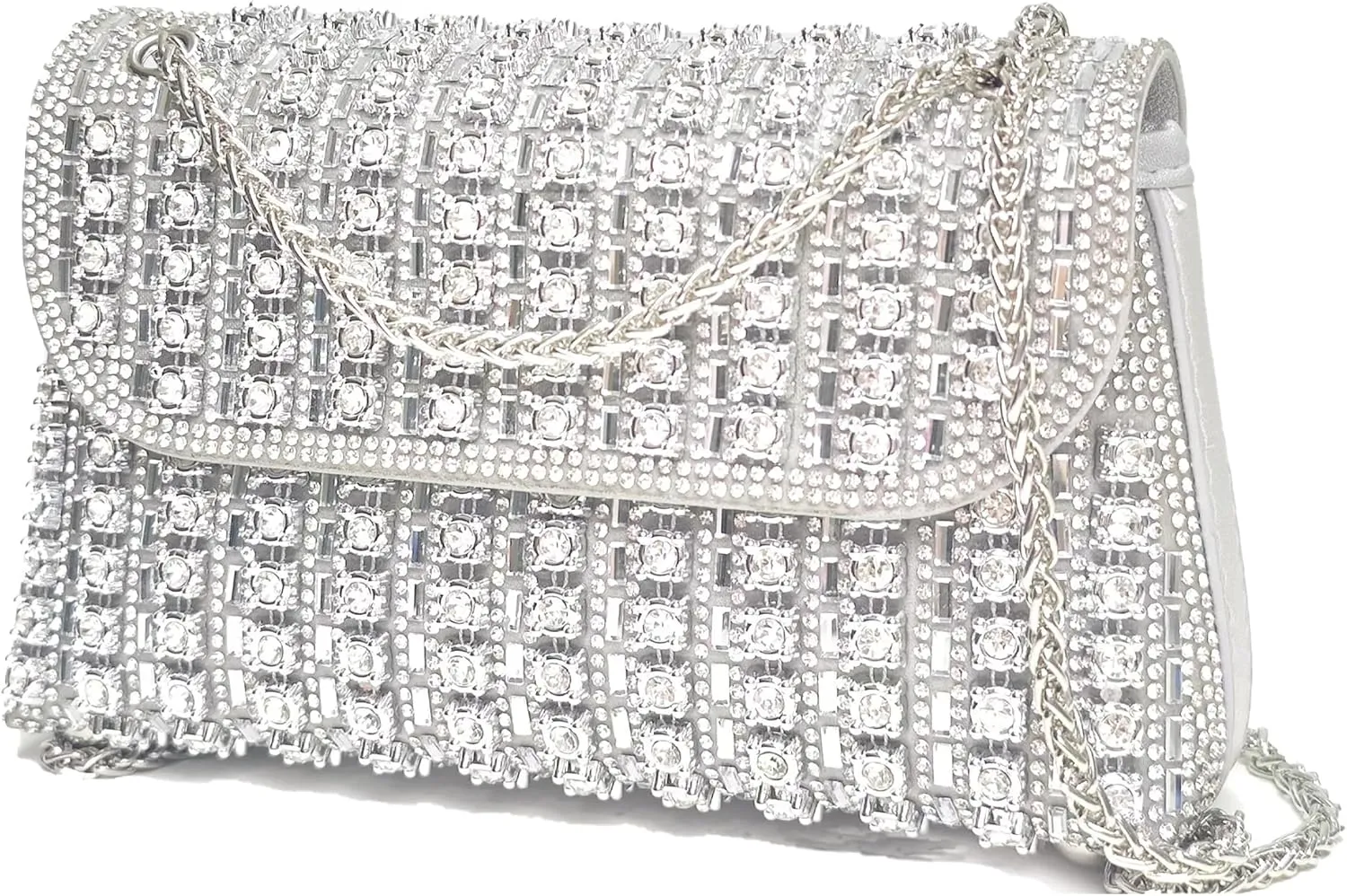 Evening Clutch Purses for Women Shoulder Bags Crossbody Bag with Chain Rhinestone Purse for Prom Party Wedding