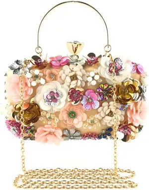 Fashion Dinner Bag Handmade Flower beaded Bag Banquet Wedding Party Bag Clutch bag Shoulder bag