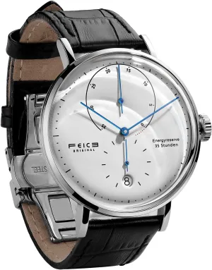FEICE Bauhaus Watch Men's Automatic Watch Mechanical Watches Analog Leather Strap Casual Dress Watches for Men with Domed Mirror - FM202