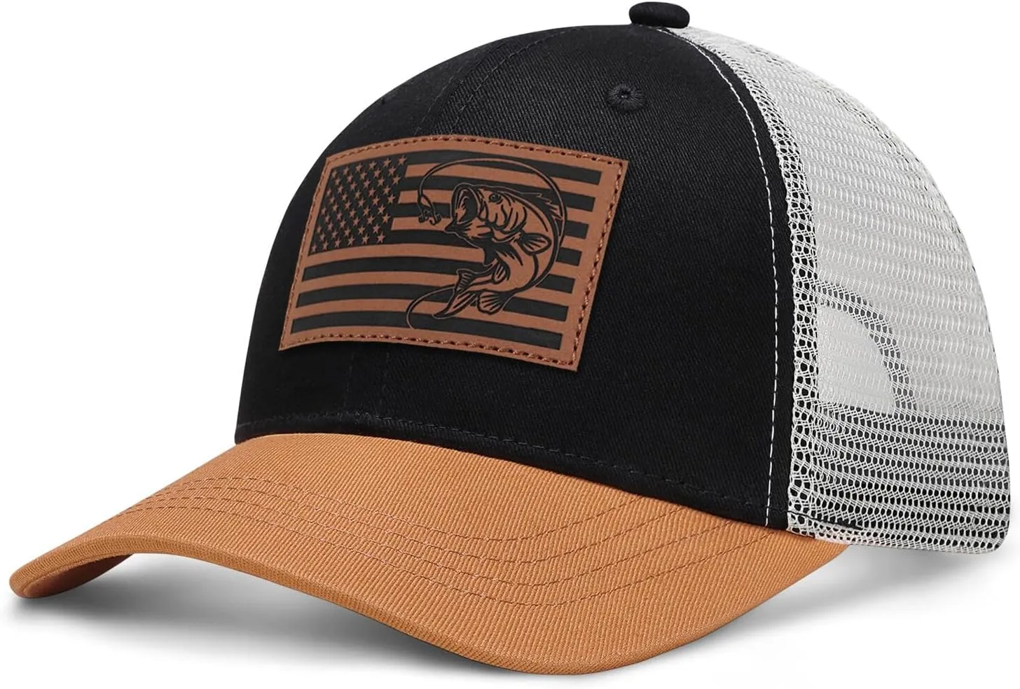 Fishing Gifts for Men American Flag Trucker Hat Mens Fathers Day Christmas Birthday Gifts Fishing Hat for Dad