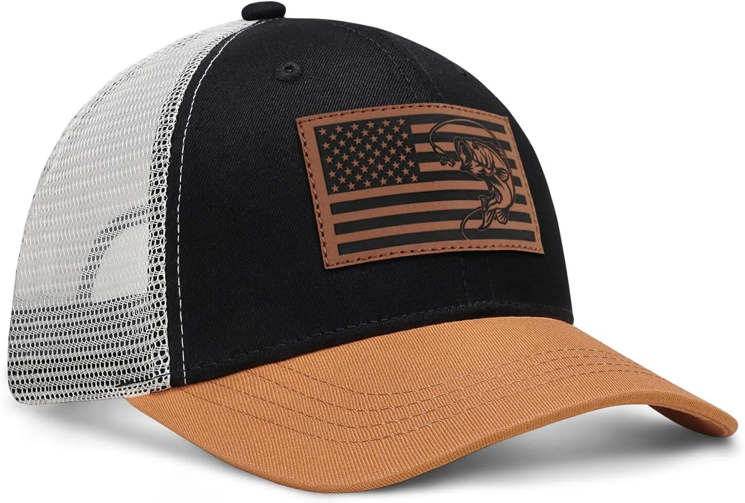 Fishing Gifts for Men American Flag Trucker Hat Mens Fathers Day Christmas Birthday Gifts Fishing Hat for Dad