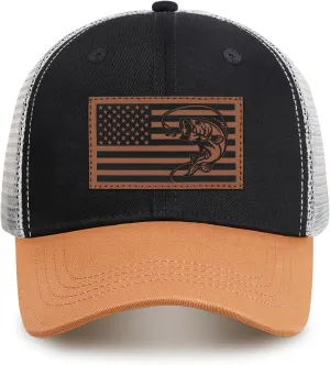 Fishing Gifts for Men American Flag Trucker Hat Mens Fathers Day Christmas Birthday Gifts Fishing Hat for Dad
