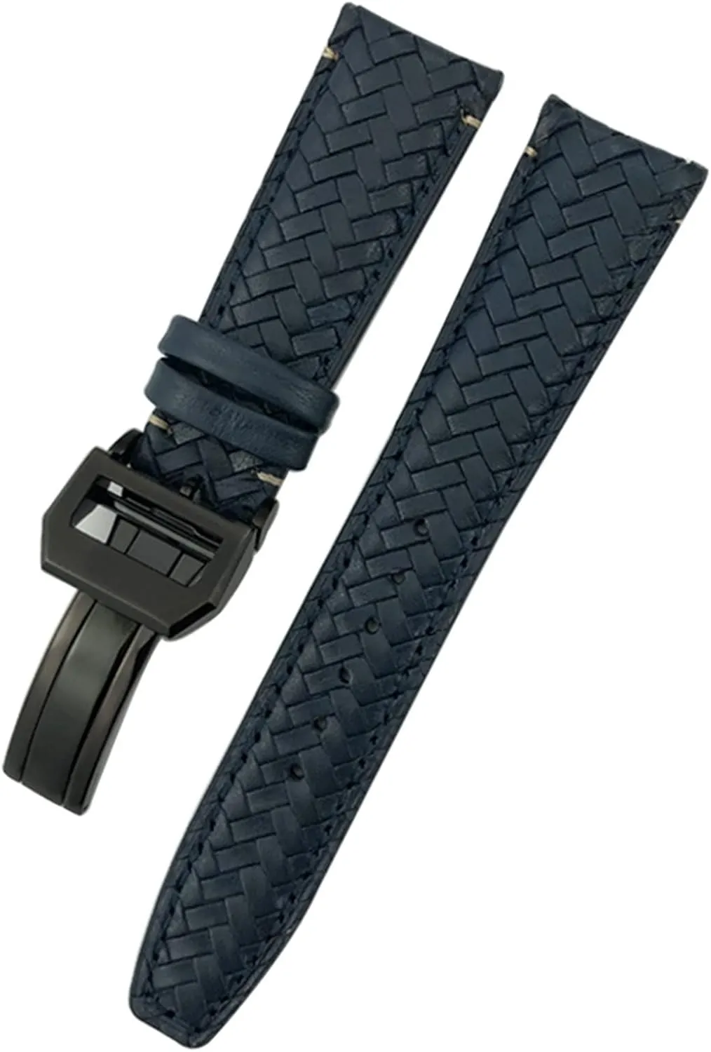 For IWC Portugieser Big Pilot IW377714 IW394005 Leather Watch Strap Blue Wristband 20mm 21mm 22mm Premium Cowhide Strap