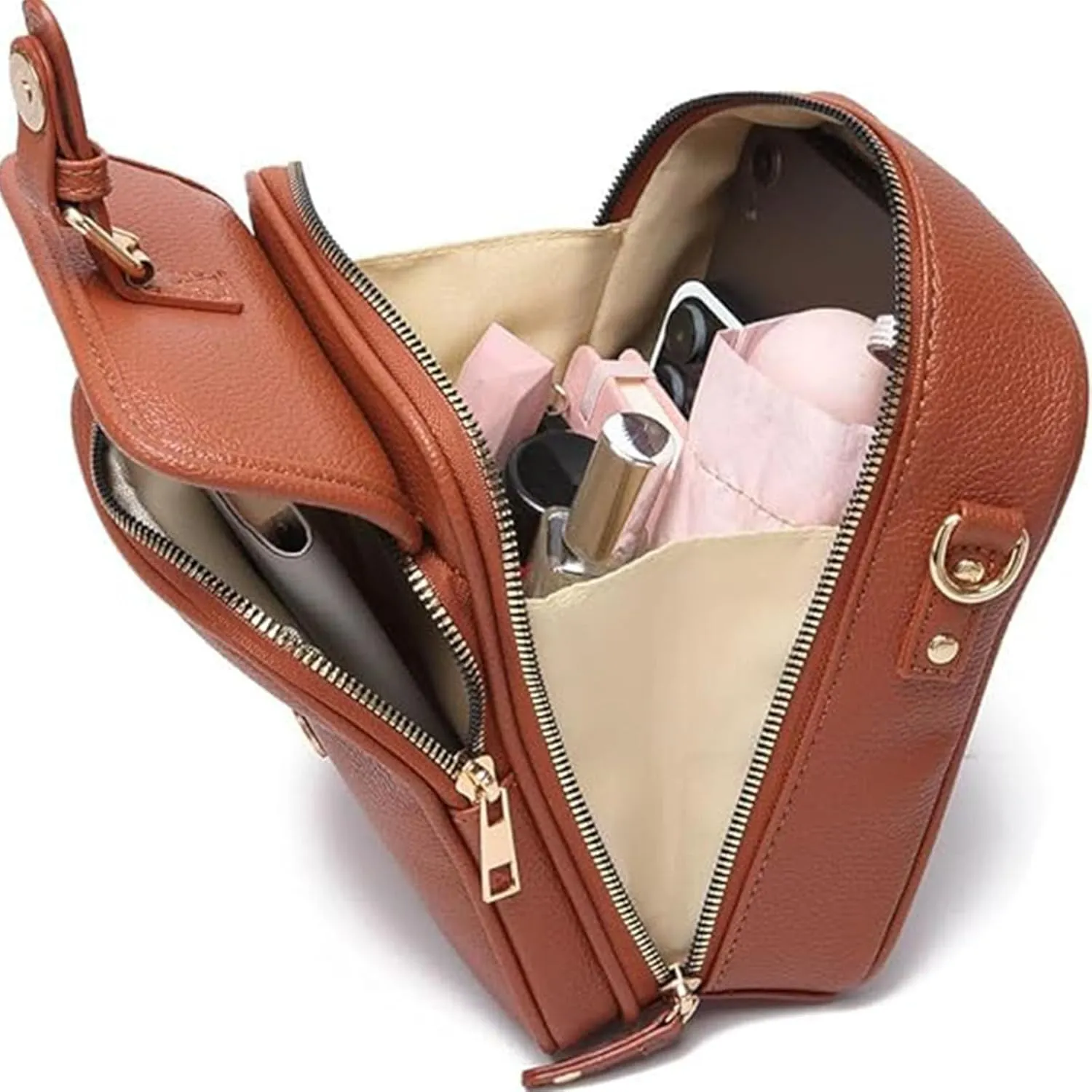 Forcipower Crossbody Leather Bag, Collaborate Crossbody Leather Bag, Minimalist Versatile Women'S Casual Bags
