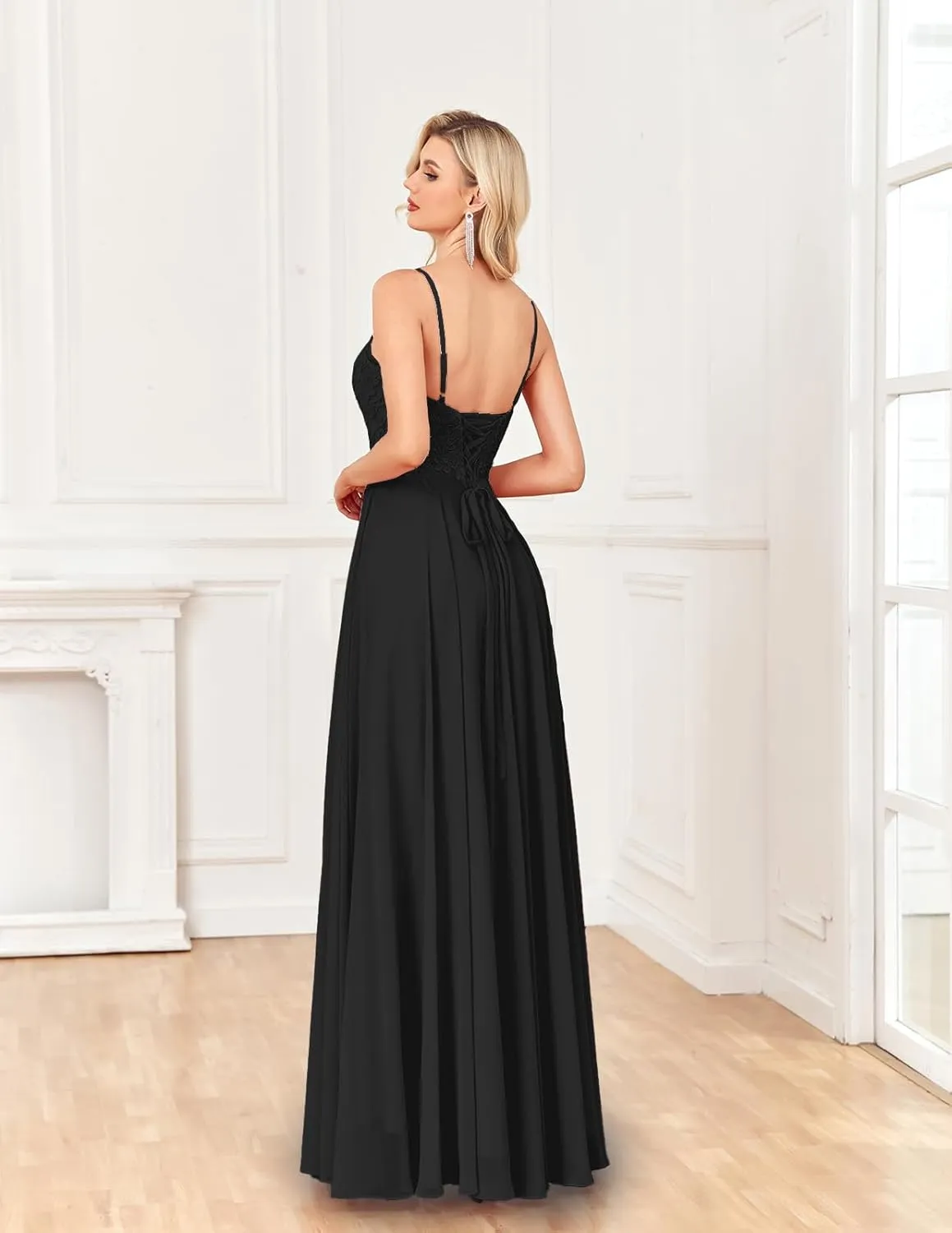 ForElise Beach Wedding Dresses for Bride 2025 Spaghetti Straps Lace Appliques Long Bridal Gown