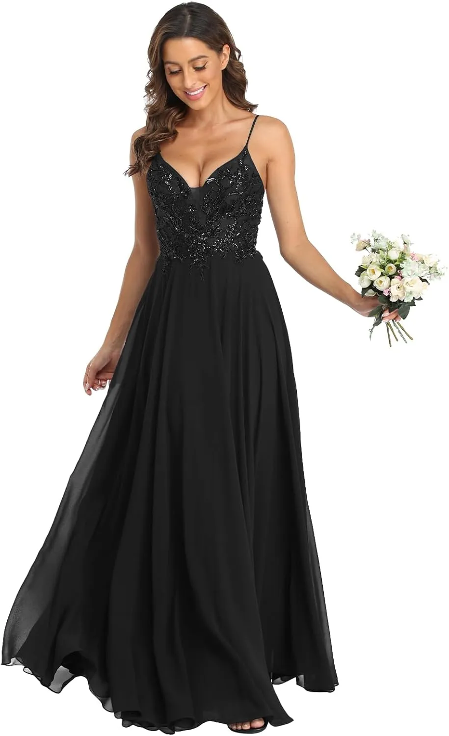 ForElise Beach Wedding Dresses for Bride 2025 Spaghetti Straps Lace Appliques Long Bridal Gown
