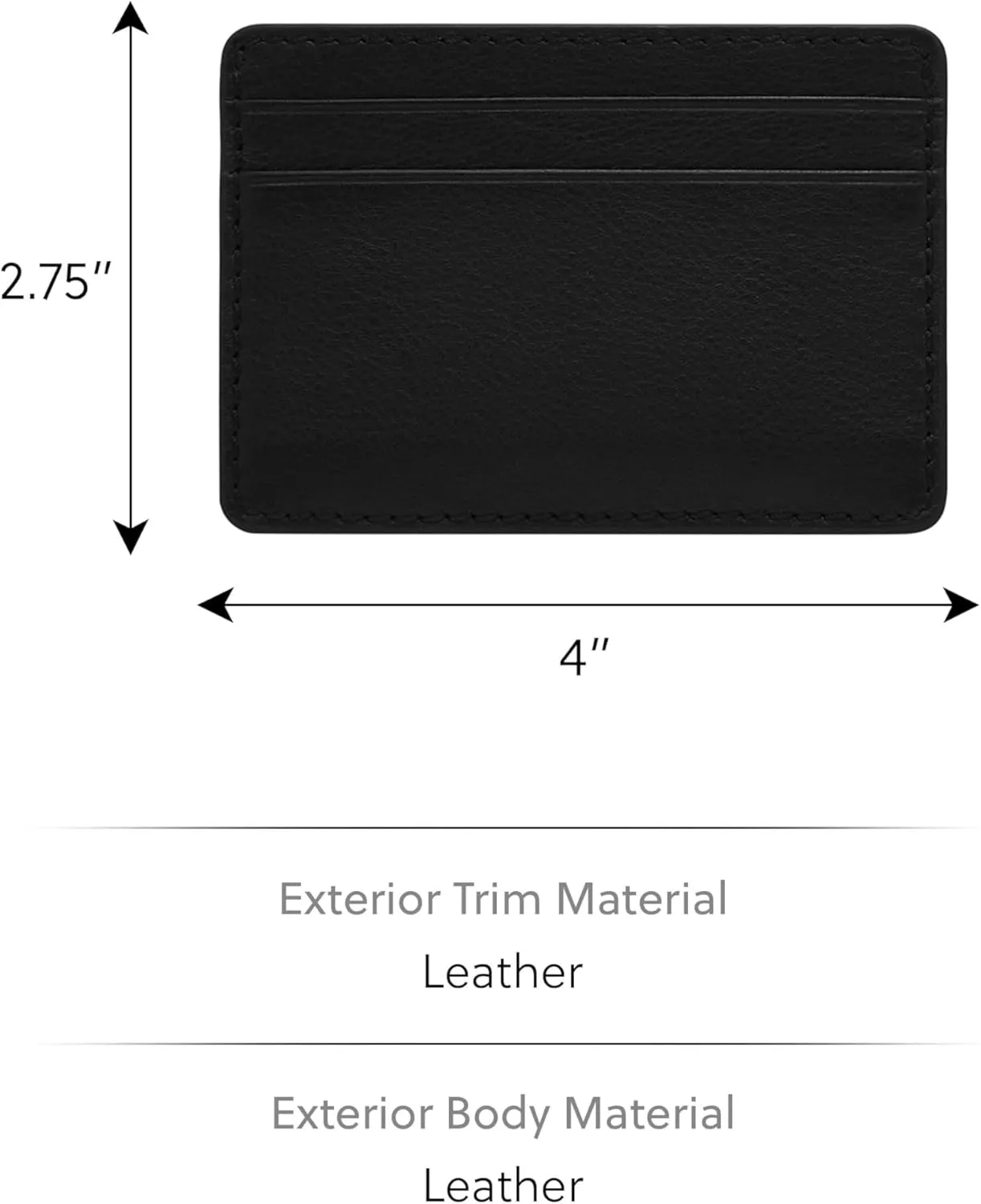 Fossil Men's Leather Slim Minimalist Card Case Front Pocket Wallet