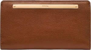Fossil Women's Liza Leather Wallet Slim Minimalist Bifold, Brown (Model: SL7891G200)