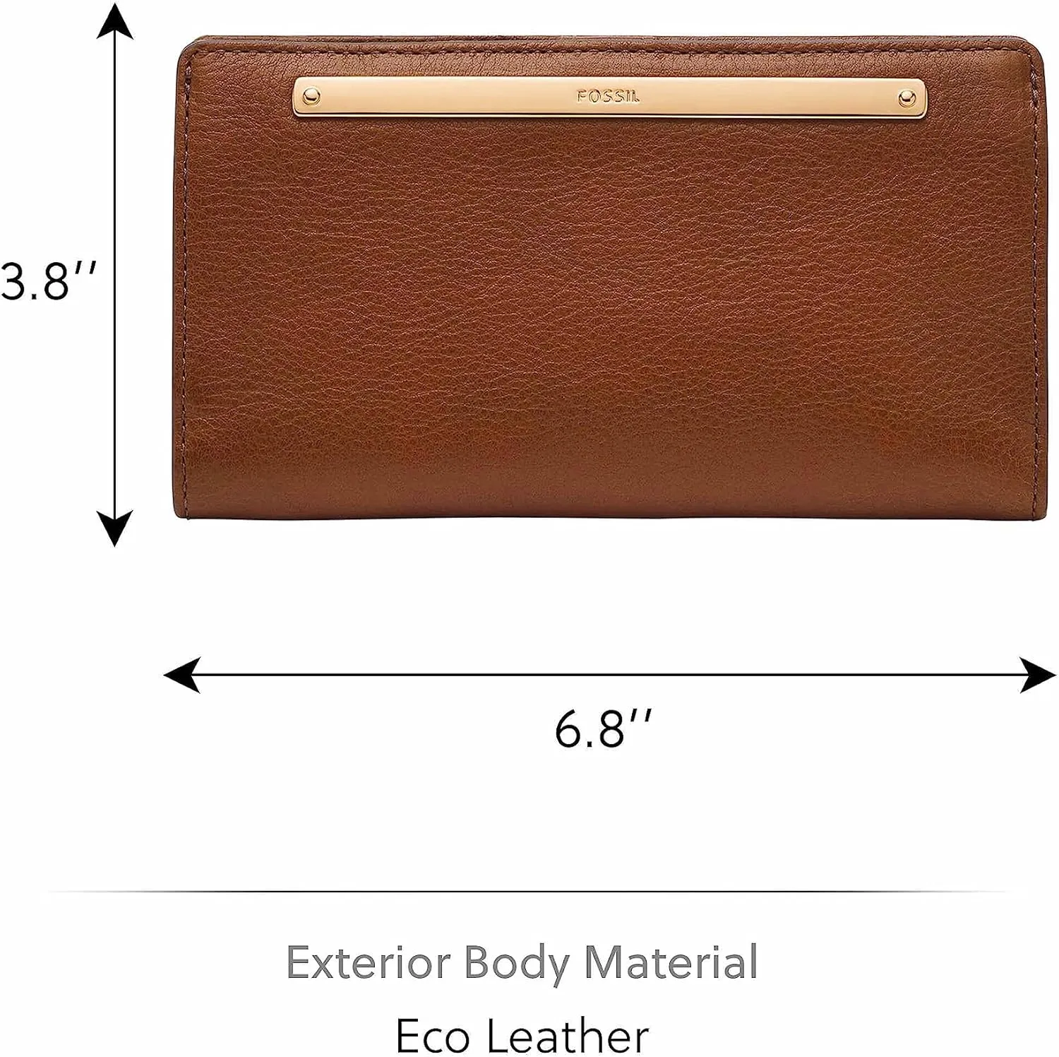 Fossil Women's Liza Leather Wallet Slim Minimalist Bifold, Brown (Model: SL7891G200)