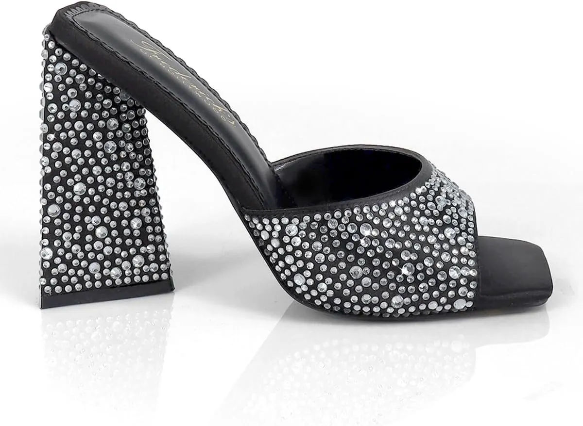 FREDERICK'S OF HOLLYWOOD Women's Rhinestone Heel, FOH-DARLENE