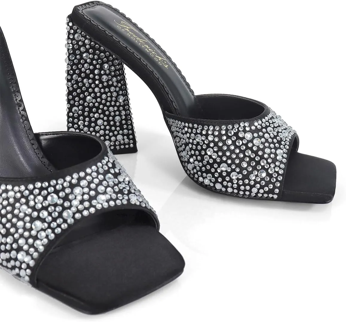 FREDERICK'S OF HOLLYWOOD Women's Rhinestone Heel, FOH-DARLENE