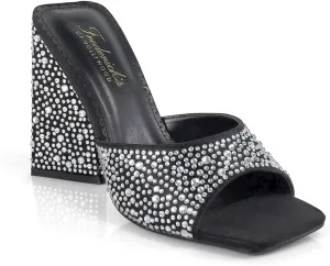 FREDERICK'S OF HOLLYWOOD Women's Rhinestone Heel, FOH-DARLENE