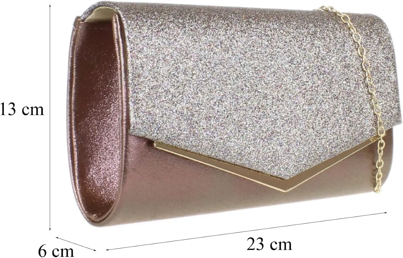 Girly HandBags Womens Glitter Flap Clutch Bag