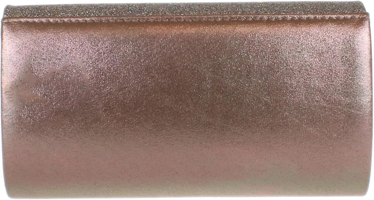 Girly HandBags Womens Glitter Flap Clutch Bag