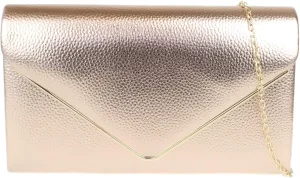 Girly HandBags Womens Metallic Frame Clutch Bag
