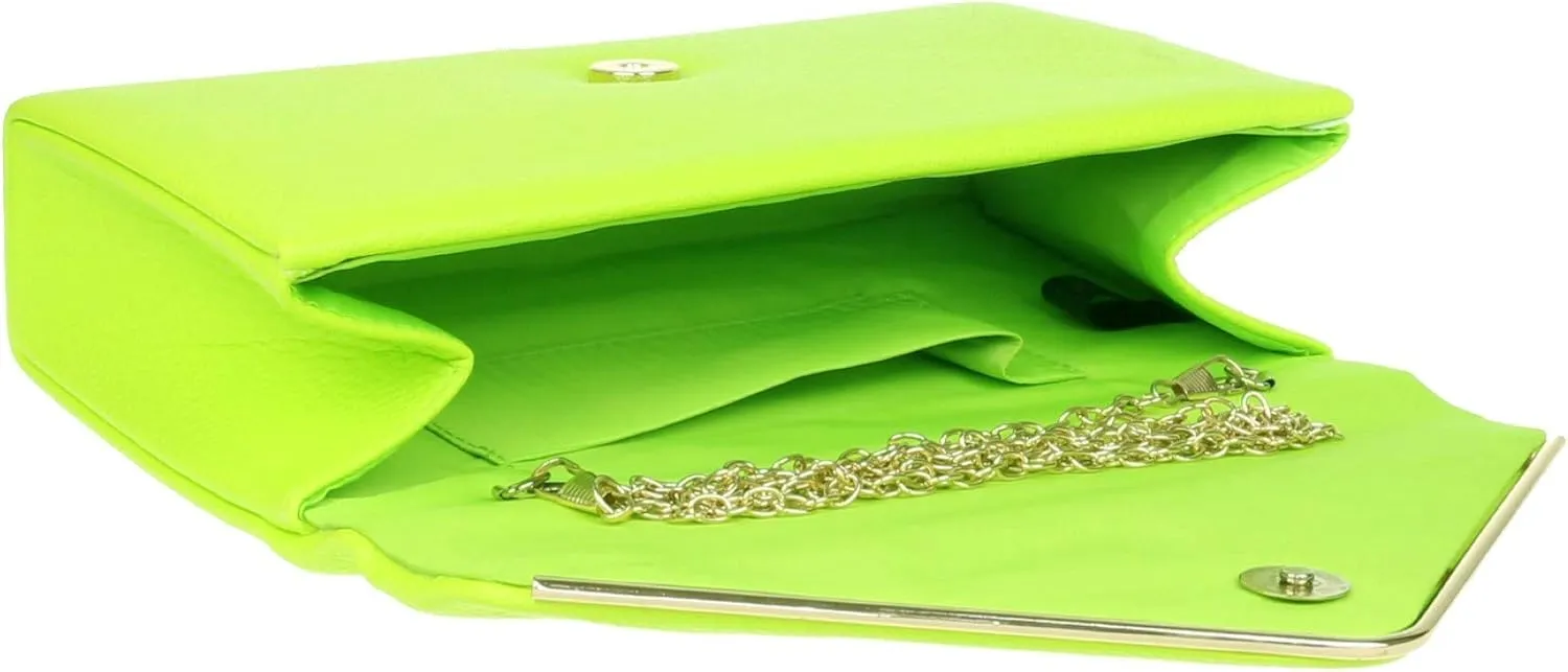 Girly HandBags Womens Metallic Frame Clutch Bag