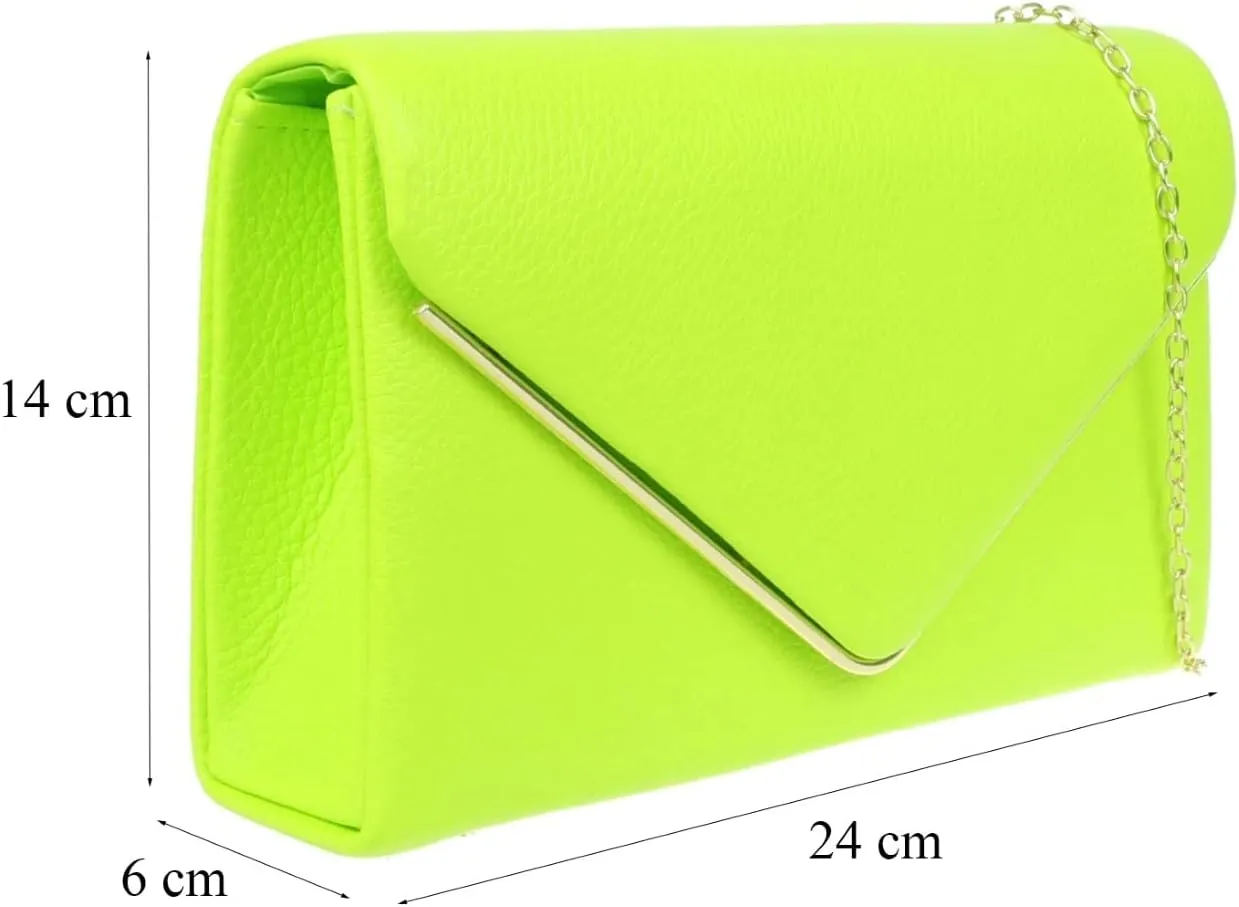 Girly HandBags Womens Metallic Frame Clutch Bag