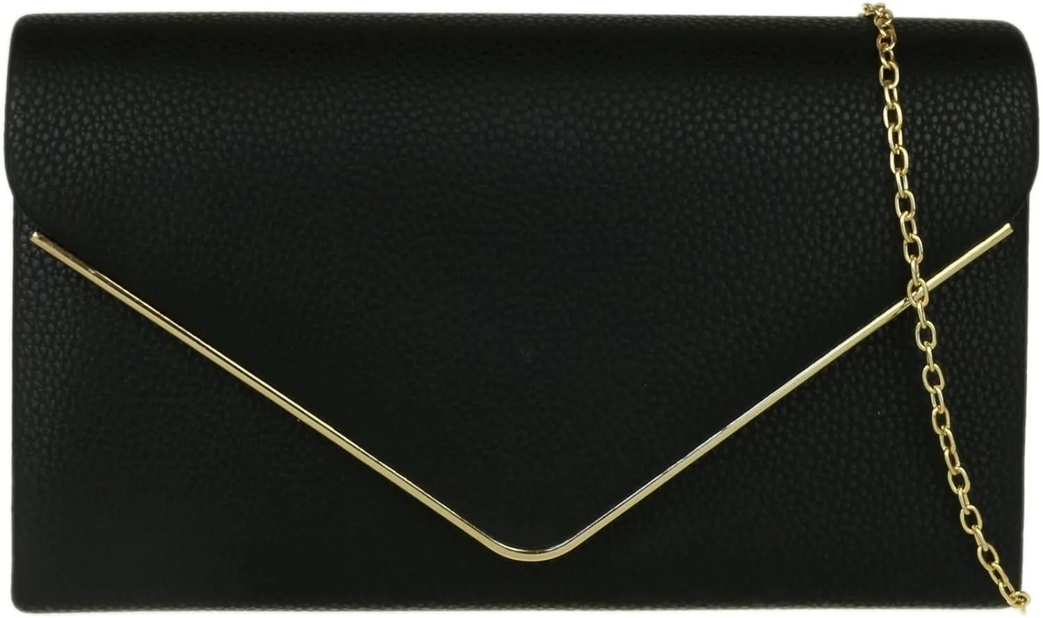 Girly HandBags Womens Metallic Frame Clutch Bag