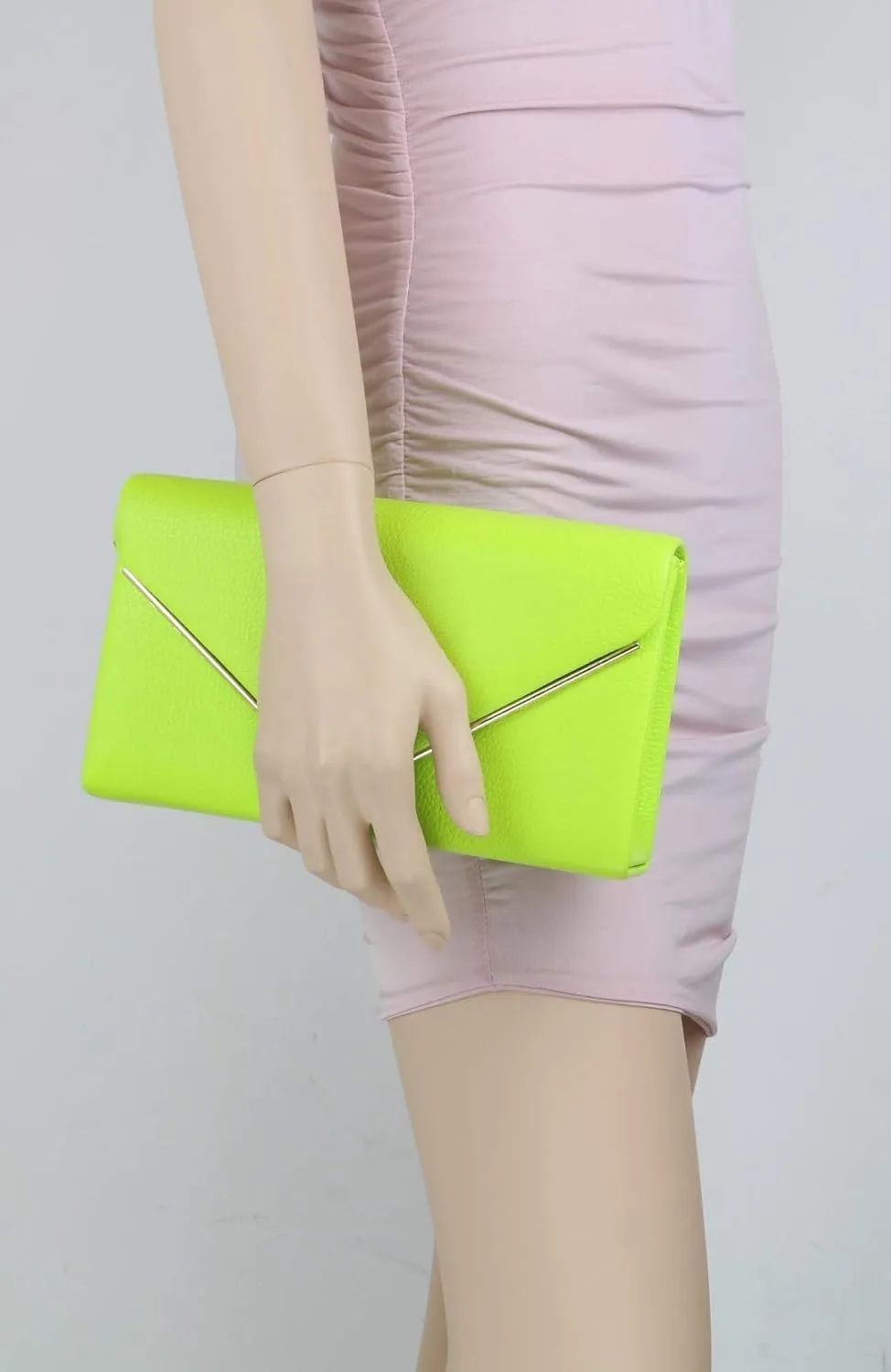 Girly HandBags Womens Metallic Frame Clutch Bag
