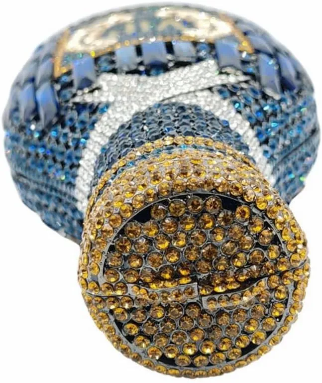 Glitter Women Champagne Bottle Evening Clutch Crystal Purse Cocktail Rhinestone Shoulder Bag Prom Diamond Handbag