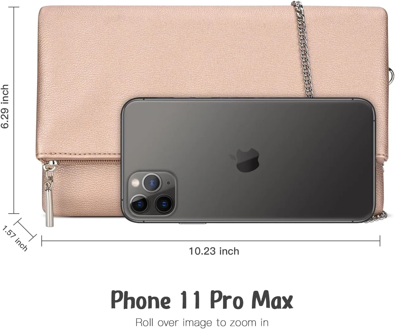 GM LIKKIE Clutch Purse for Women, Large Envelope Clutch HandBag, Crossbody Foldover PU Leather Clutches bag