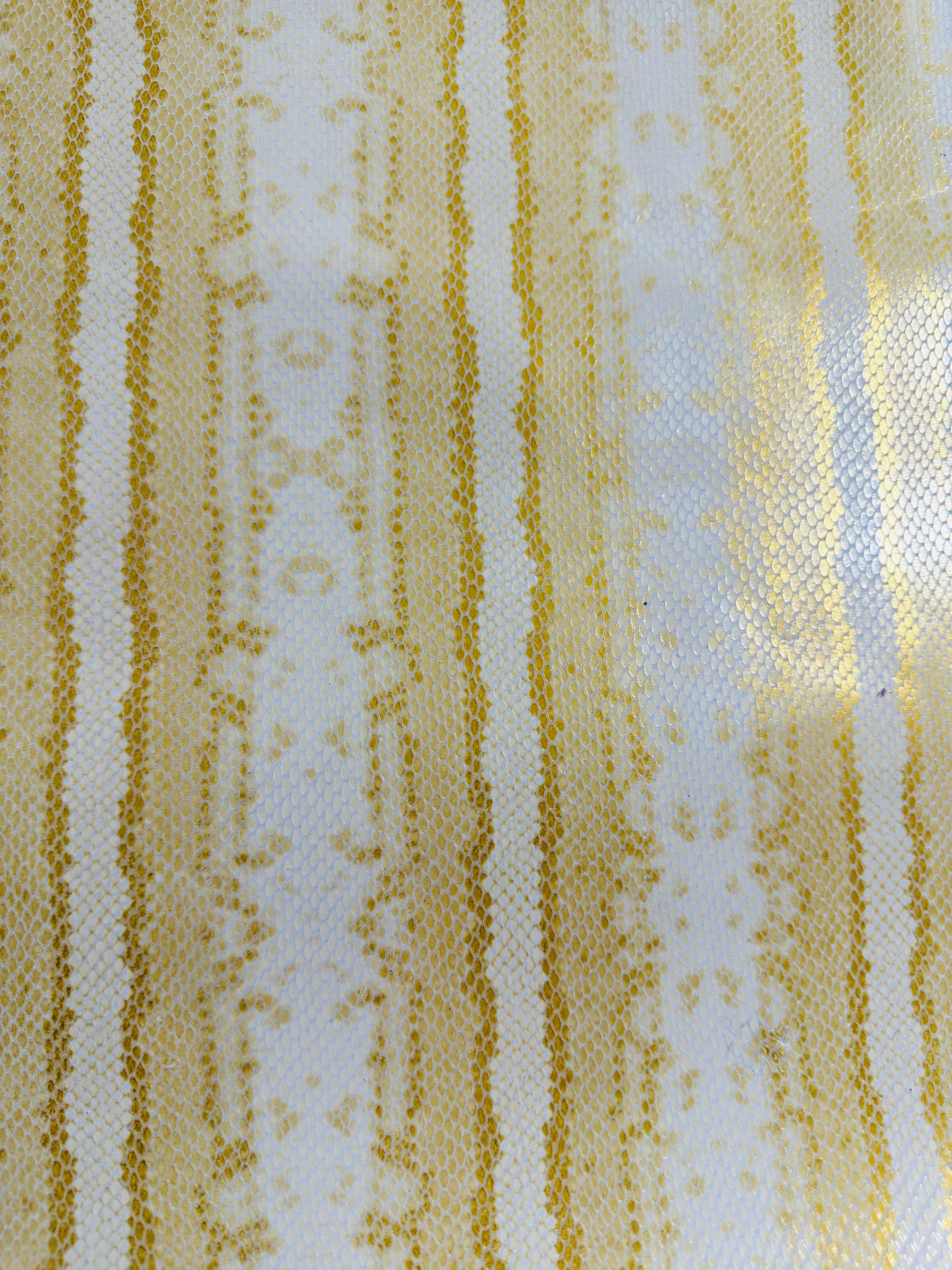 Gold Snakeskin Print Cow Leather