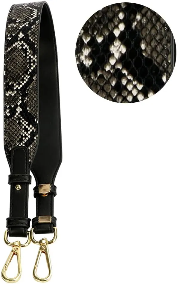 Gunblack Crossbody Bag Straps - Adjustable, Replacement for Purses & Handbags - Snake
