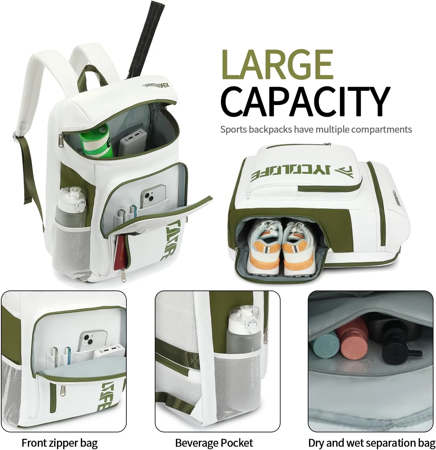 gym duffel bag backpack wrestling bag with shoe compartment 4 kinds of back method waterproof sports walking laptop