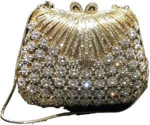Hand Diamond Set Bag Rhinestones Hand Pack With Empty Metal Crystal Dinner Bag