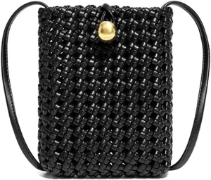 Handwoven Leather Crossbody Purse for Women