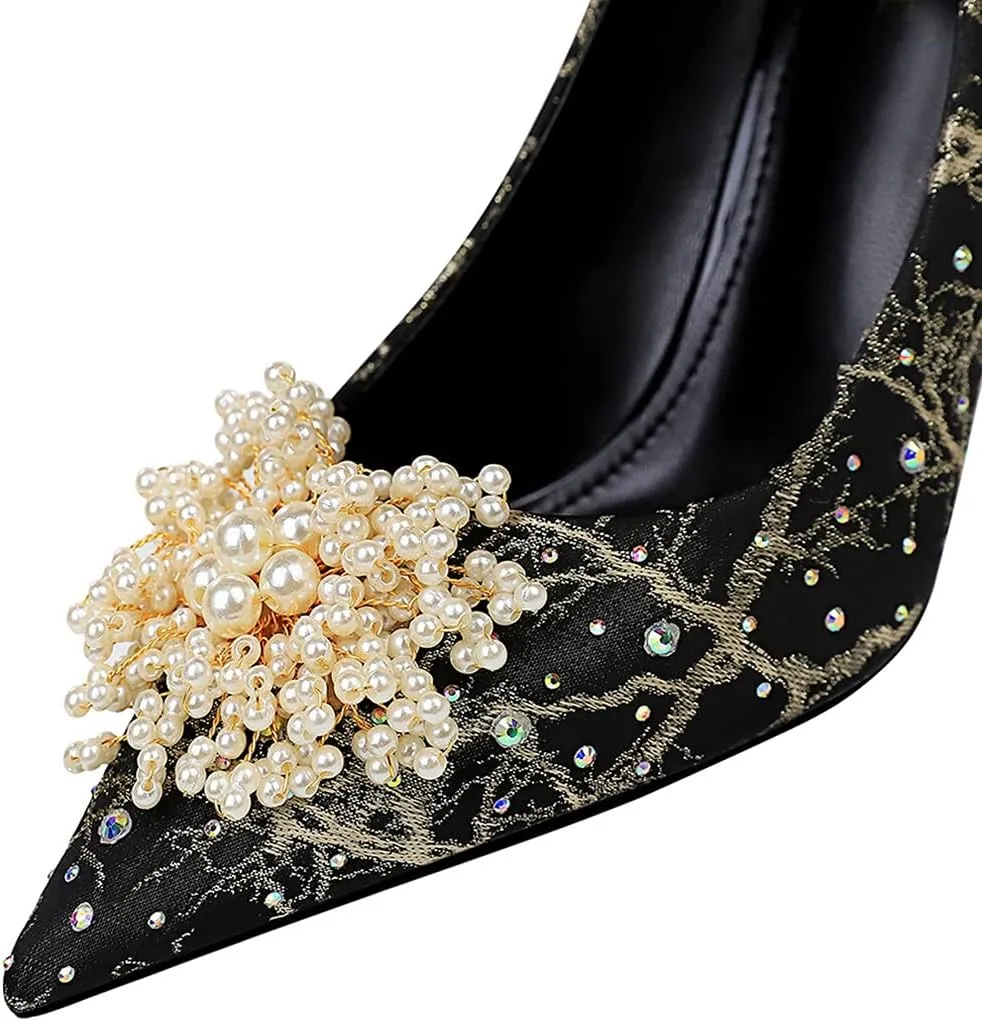Hanfike Shoes for Women Wedding Guest High Heel Evening Party Pumps