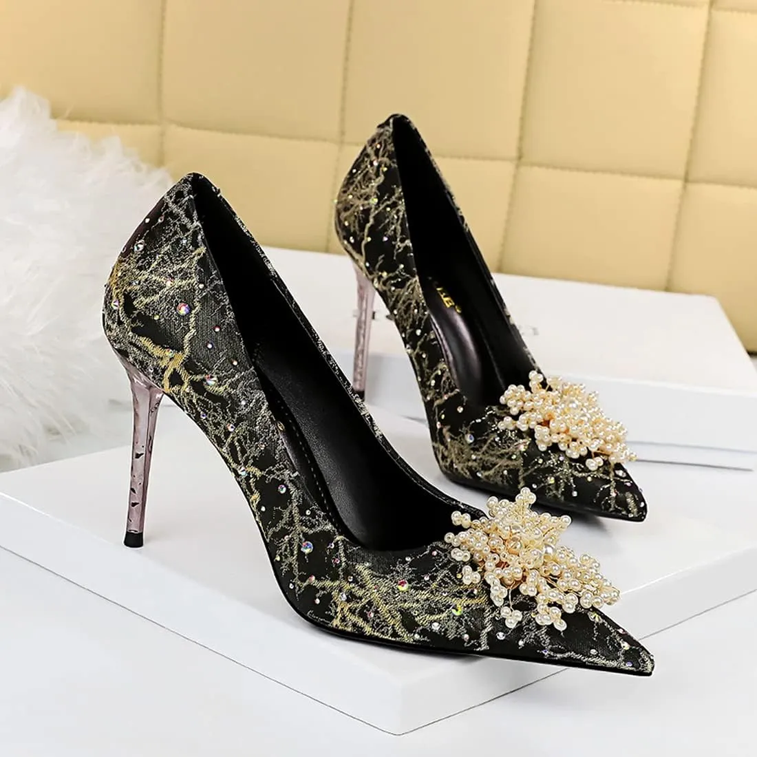 Hanfike Shoes for Women Wedding Guest High Heel Evening Party Pumps