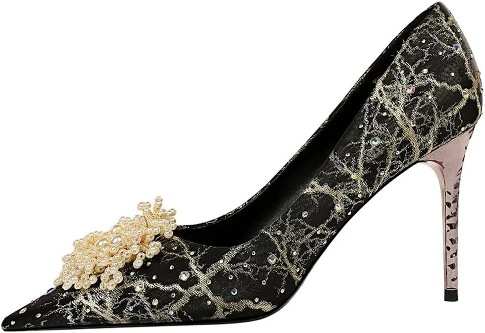 Hanfike Shoes for Women Wedding Guest High Heel Evening Party Pumps