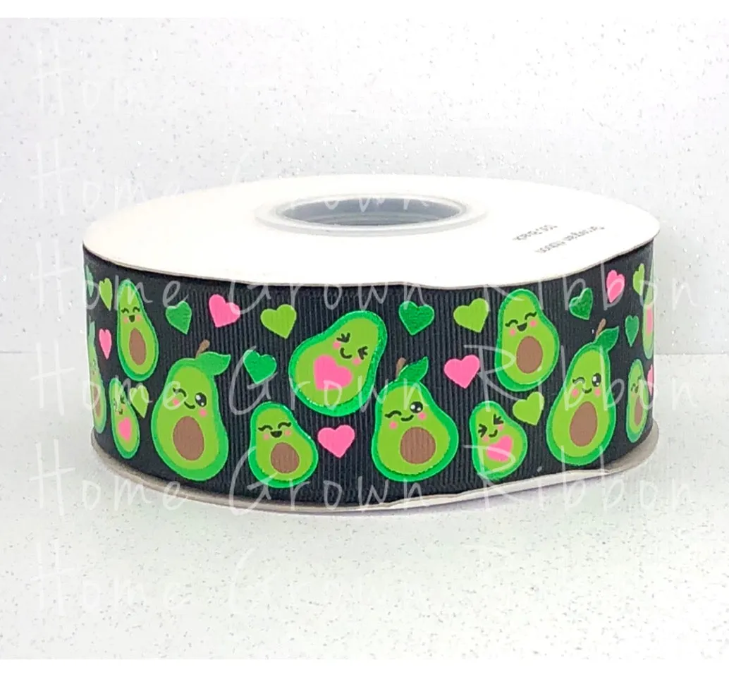 Happy Avocado's USDR Grosgrain Ribbon - Black - 7/8" - 1.5" - Avocado Collection