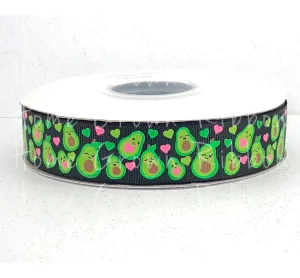 Happy Avocado's USDR Grosgrain Ribbon - Black - 7/8" - 1.5" - Avocado Collection