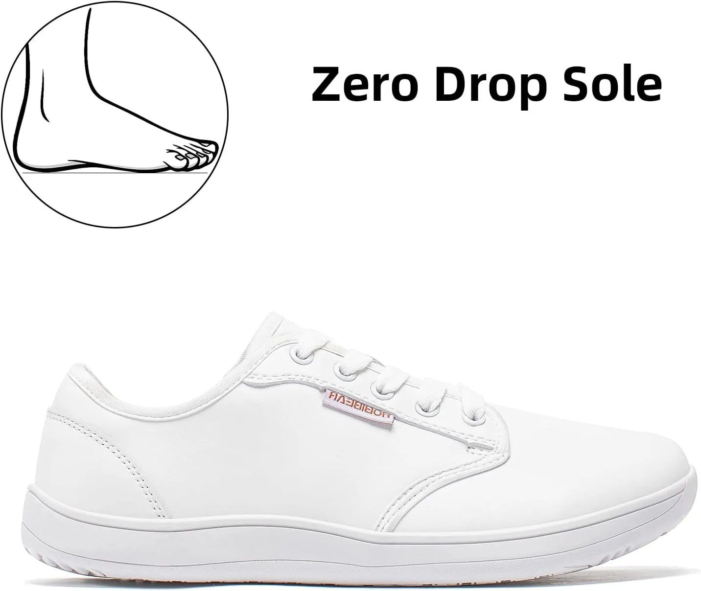 HOBIBEAR Unisex Wide Barefoot Shoes for Mens Womens Minimalist Zero Drop Shoes Sneakers
