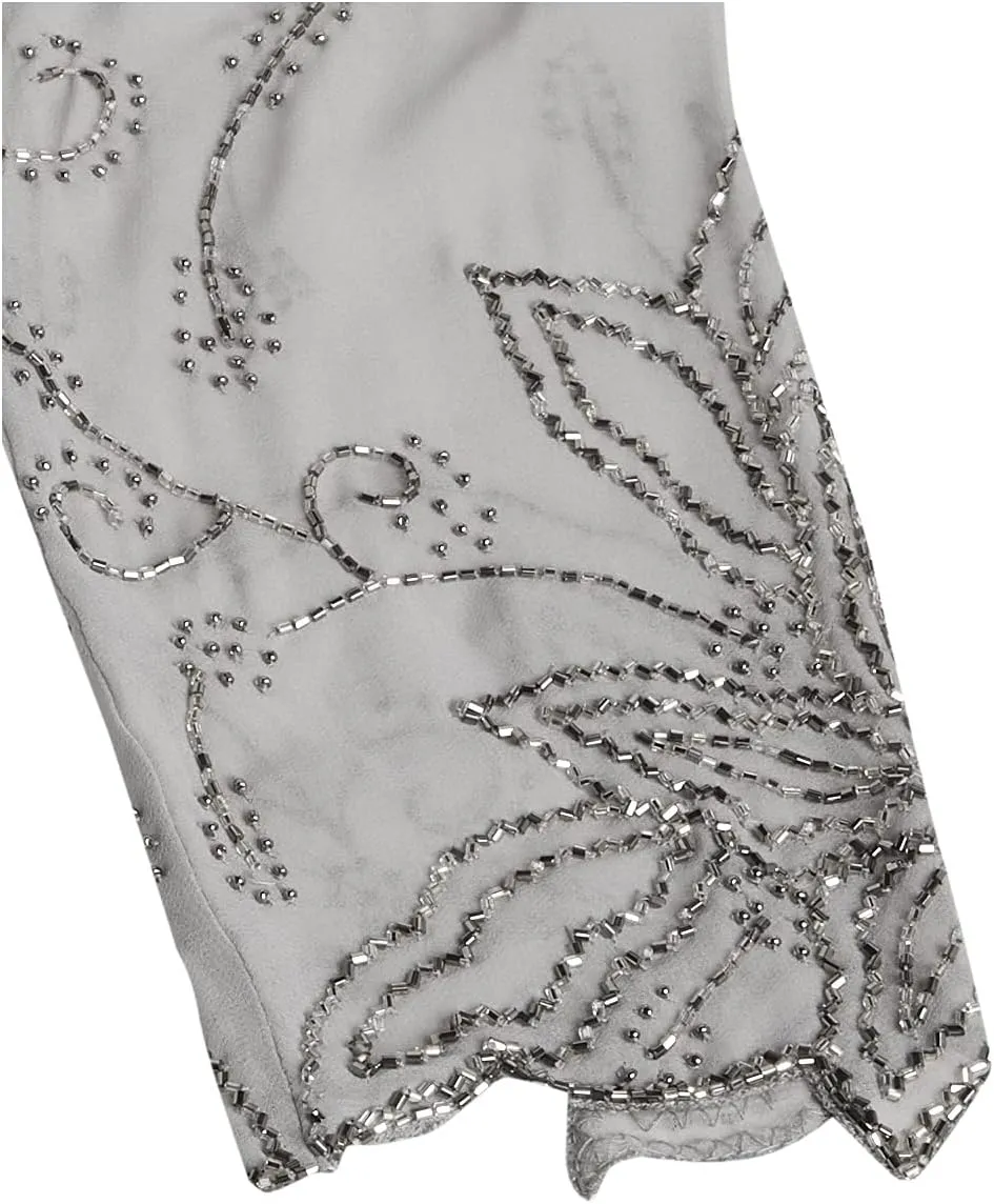 J Kara Women's BOAD Neck Asymetrical Beaded Dress