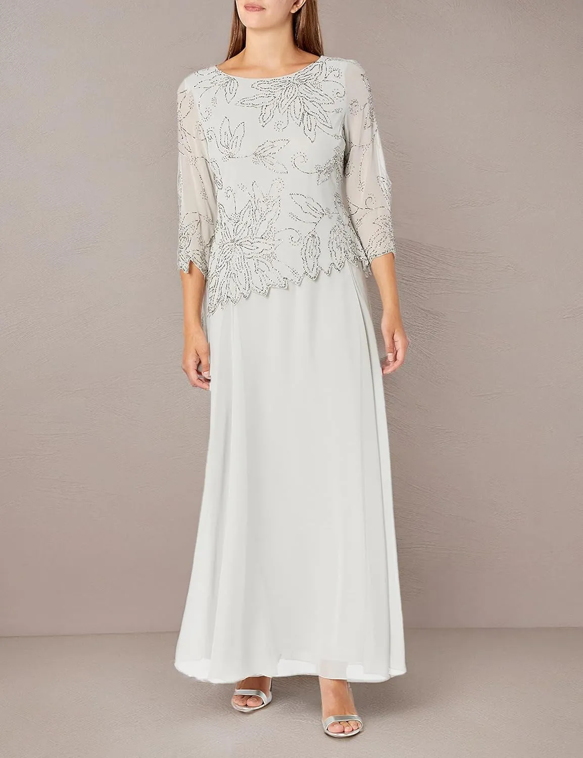 J Kara Women's BOAD Neck Asymetrical Beaded Dress