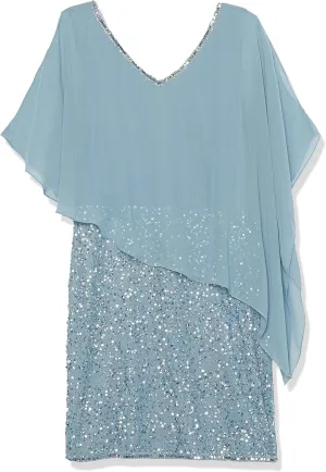 J Kara Women's Caplet Short Cocktail Beaded Dress