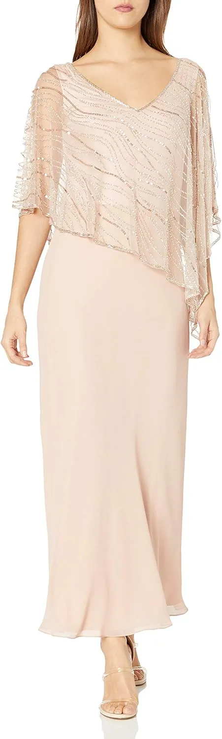 J Kara Women's Petite Capelet Dress